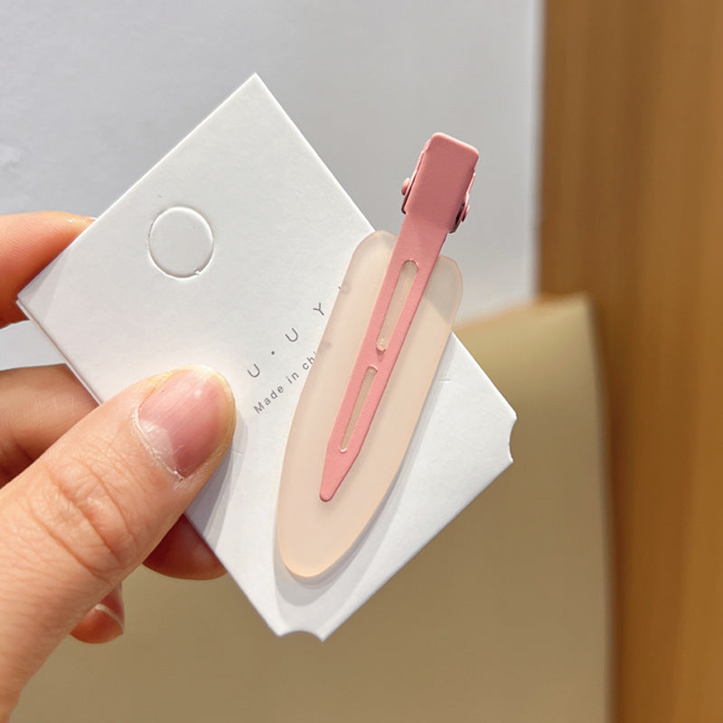 Candy Color Seamless Female Side Fringe Hairpin