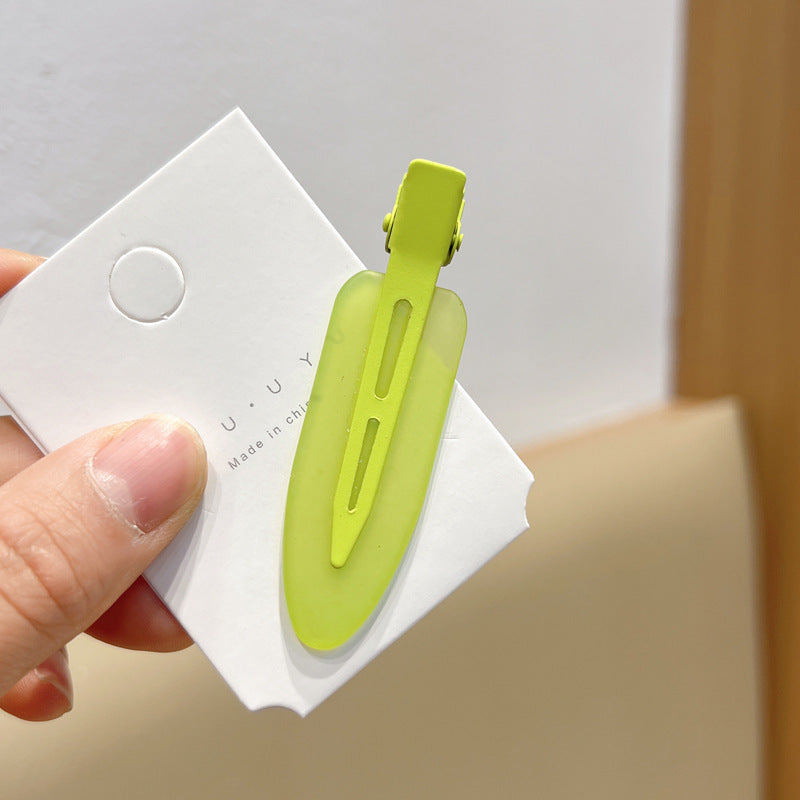 Candy Color Seamless Female Side Fringe Hairpin