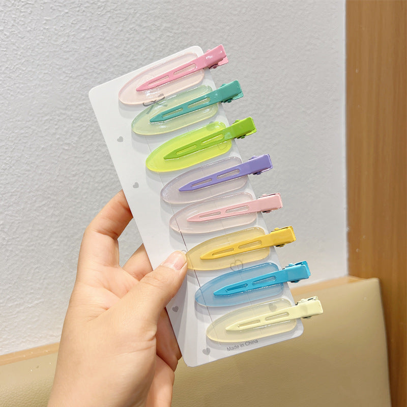 Candy Color Seamless Female Side Fringe Hairpin