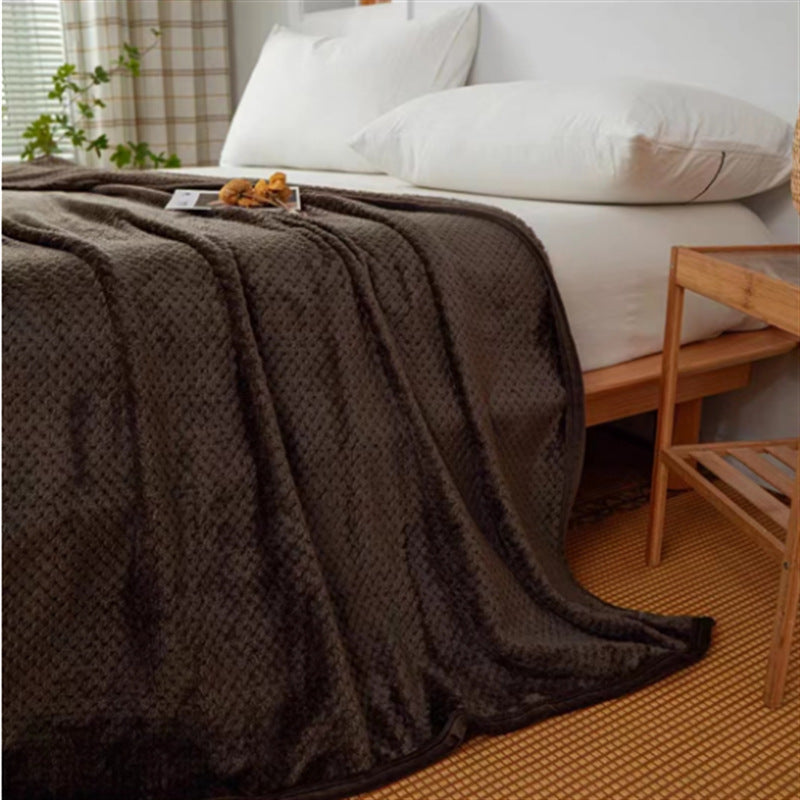 Solid Color Flannel Wheat Grain Blanket Children's Blankets