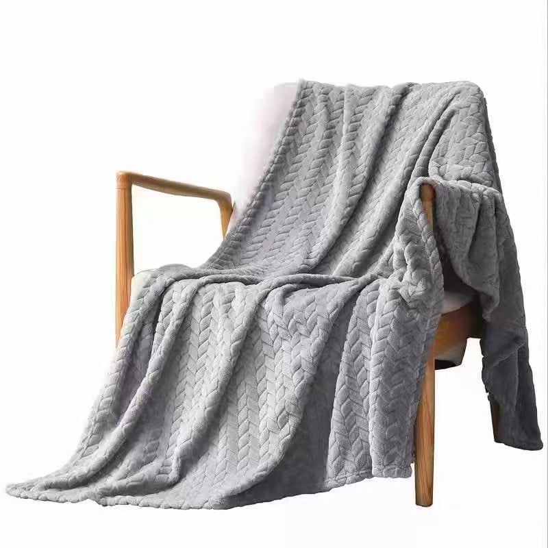 Solid Color Flannel Wheat Grain Blanket Children's Blankets