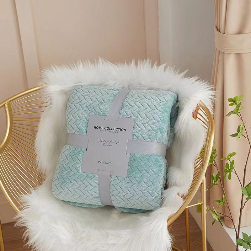 Solid Color Flannel Wheat Grain Blanket Children's Blankets