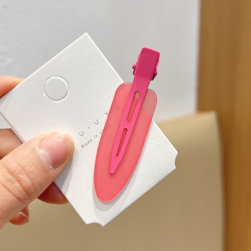 Candy Color Seamless Female Side Fringe Hairpin