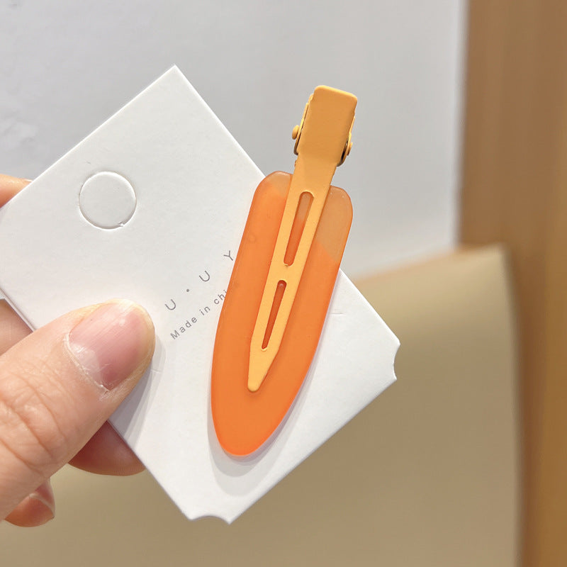 Candy Color Seamless Female Side Fringe Hairpin