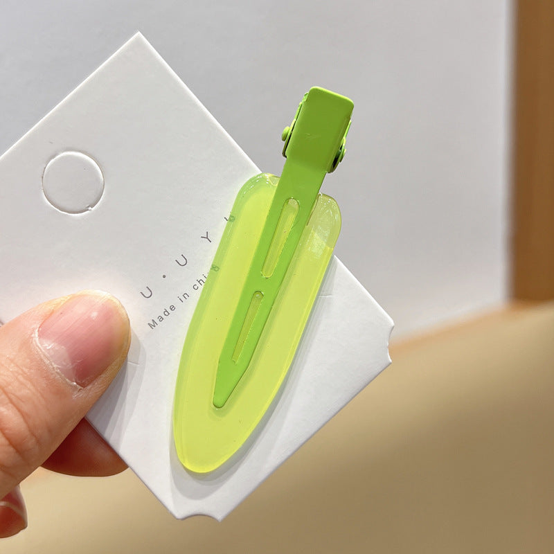 Candy Color Seamless Female Side Fringe Hairpin